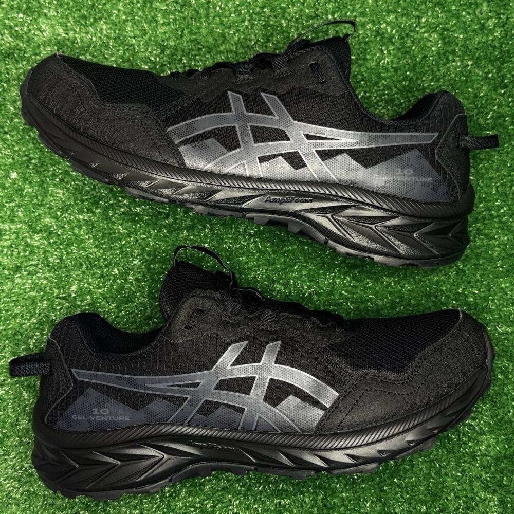 ASICS Gel-Venture 10 Men’s Size 10 Black Trail Running Shoes Excellent